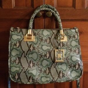 Gianni bini green snake skin bag